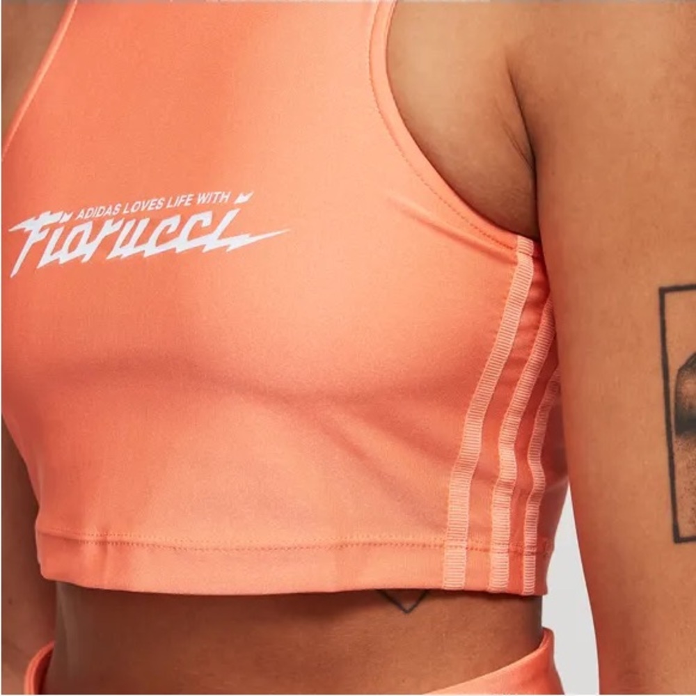 Adidas x Fiorucci Peach Crop Top